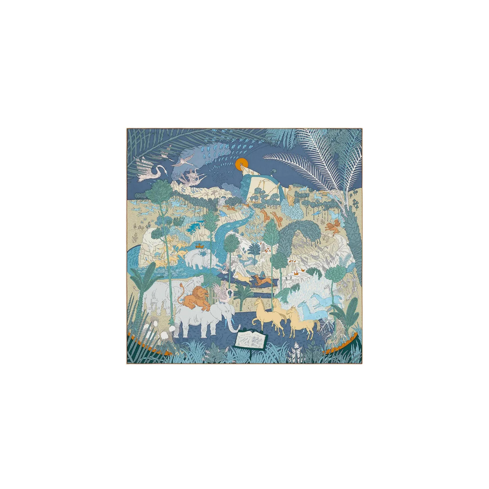 HERMES LES FOLIES DU FAUBOURG SCARF 90 H003953S 09 (88.5*88.5cm)